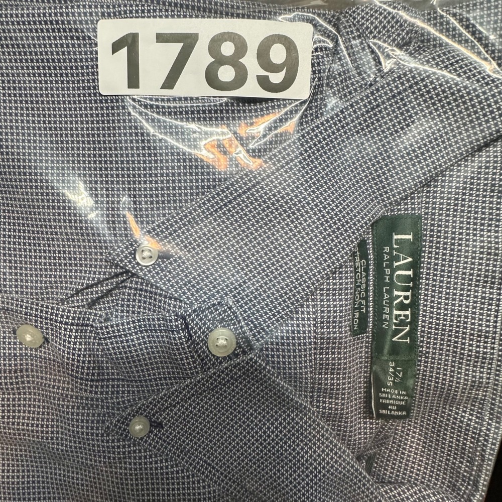Lauren Ralph Lauren Men Classic Fit Stretch Non Iron Dress Shirt 17 1/2 34 35 - Picture 7 of 7